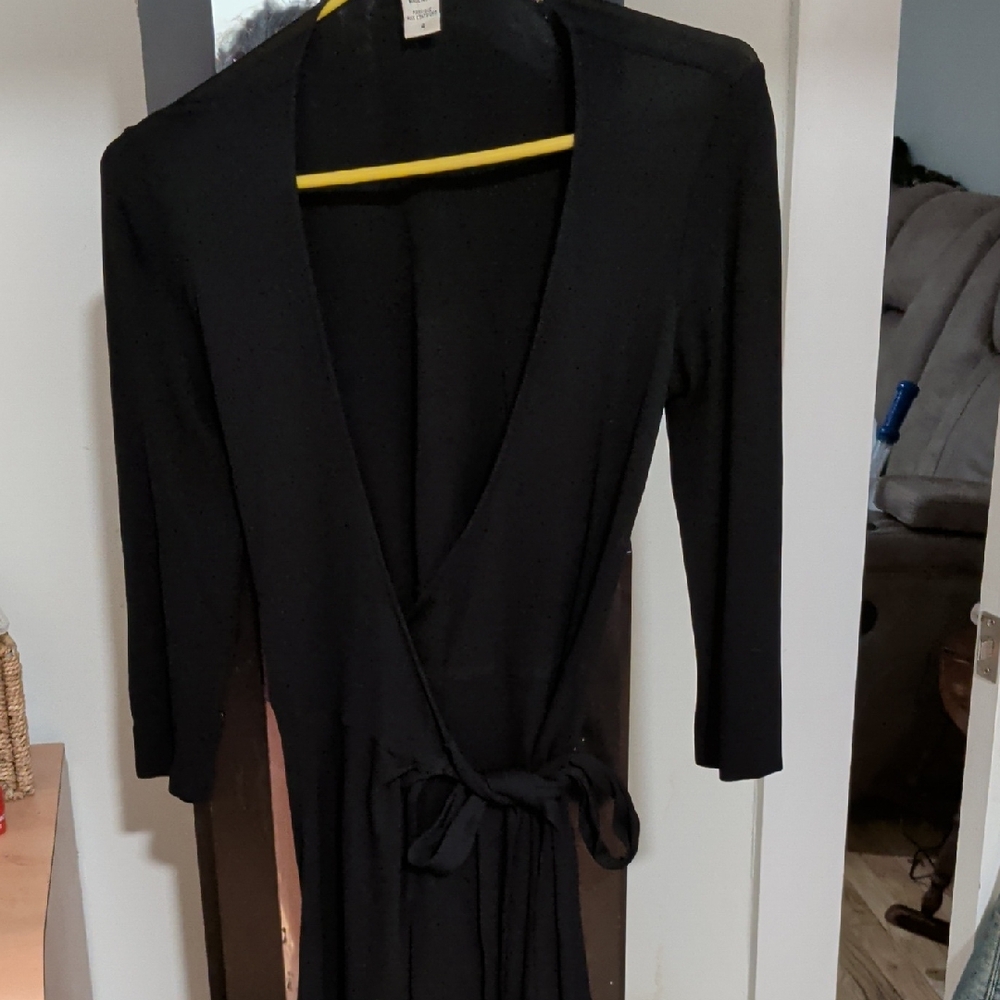 Diane Von Furstenberg Classic Black Wrap Dress